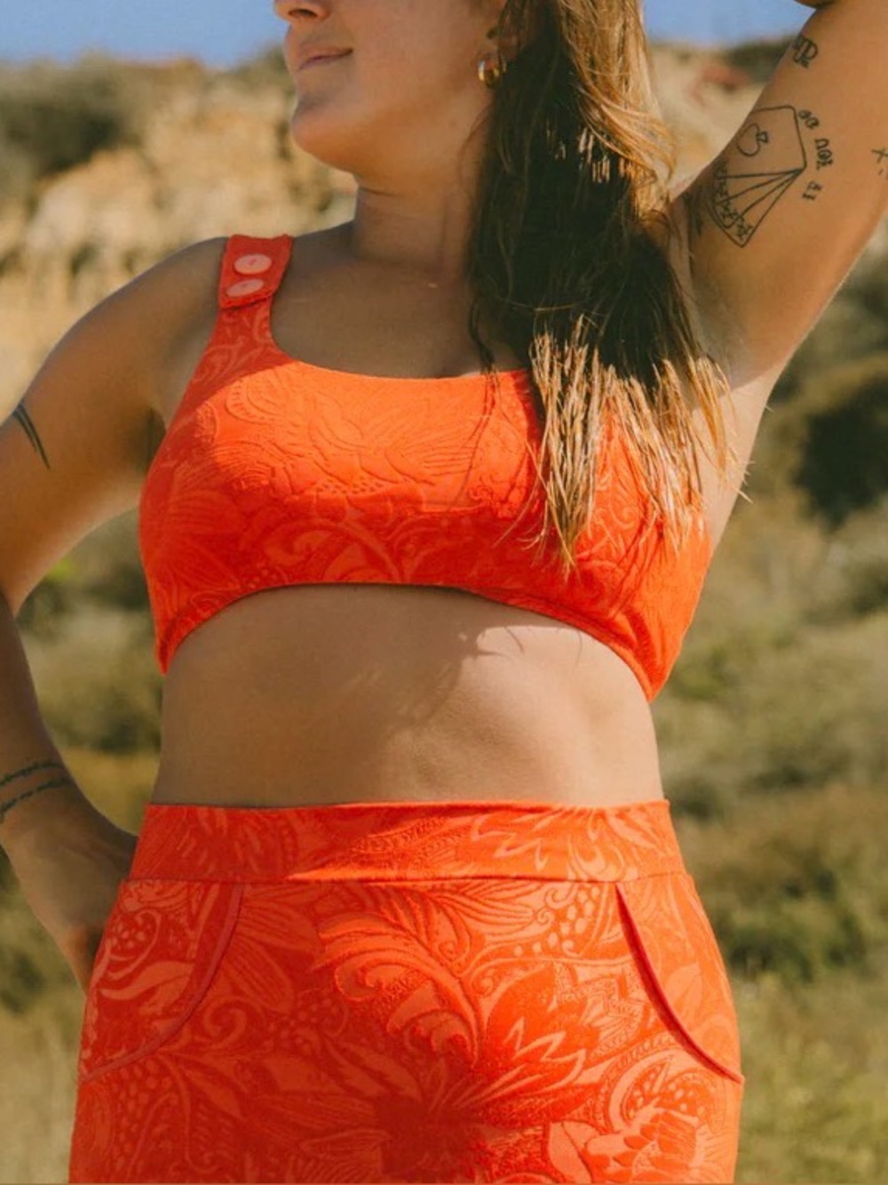 Seea orange Georgia Bikini Top size M
